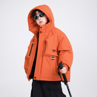 常规加厚男童连帽羽绒服保暖洋气