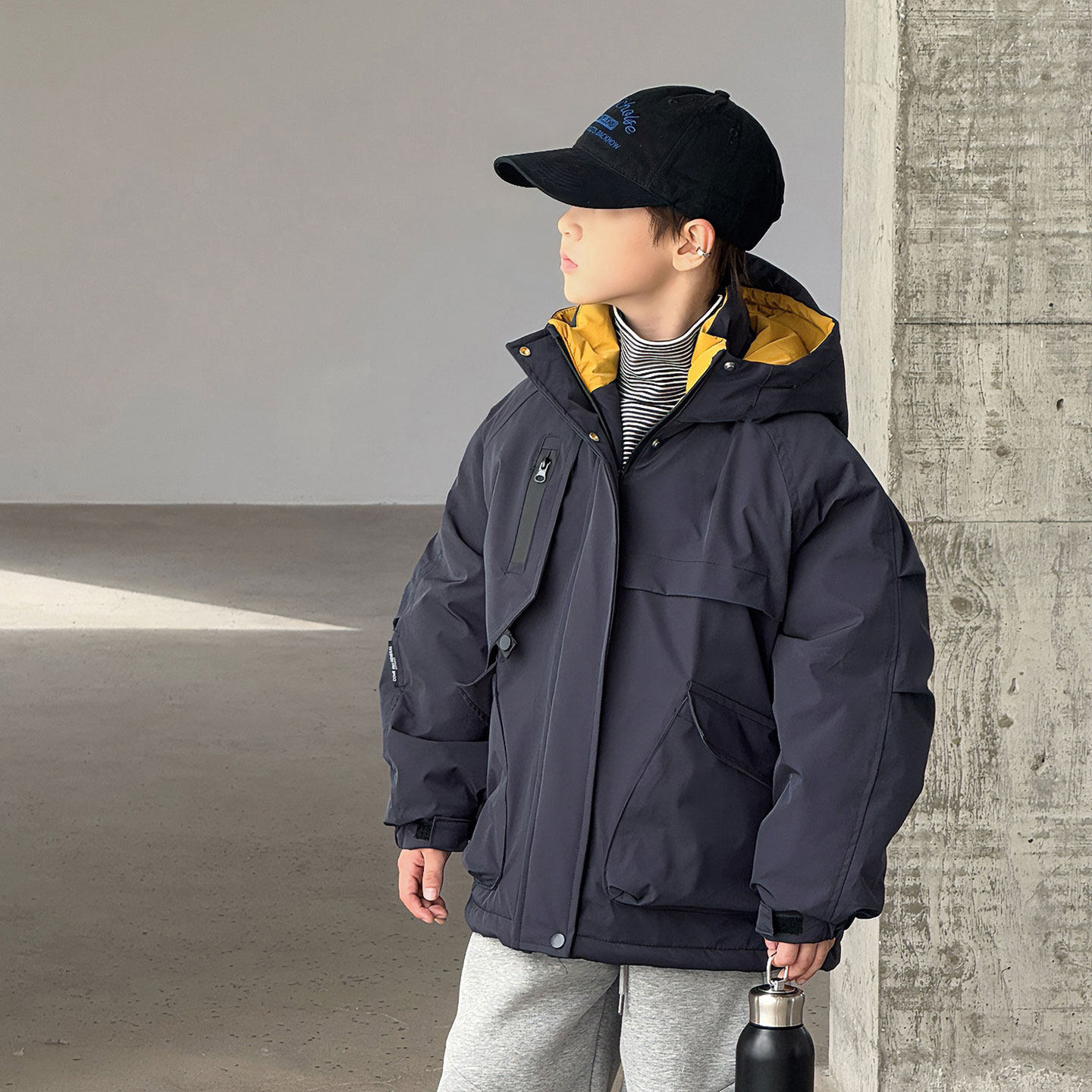 男童加厚冬季连帽棉服外套保暖潮