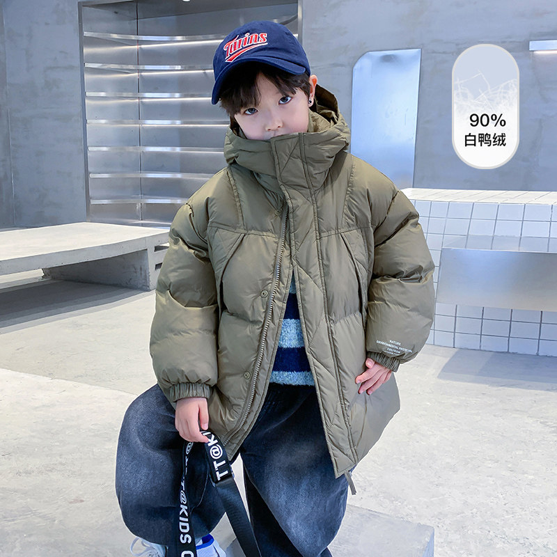 常规款加厚男童白鸭绒羽绒服外套