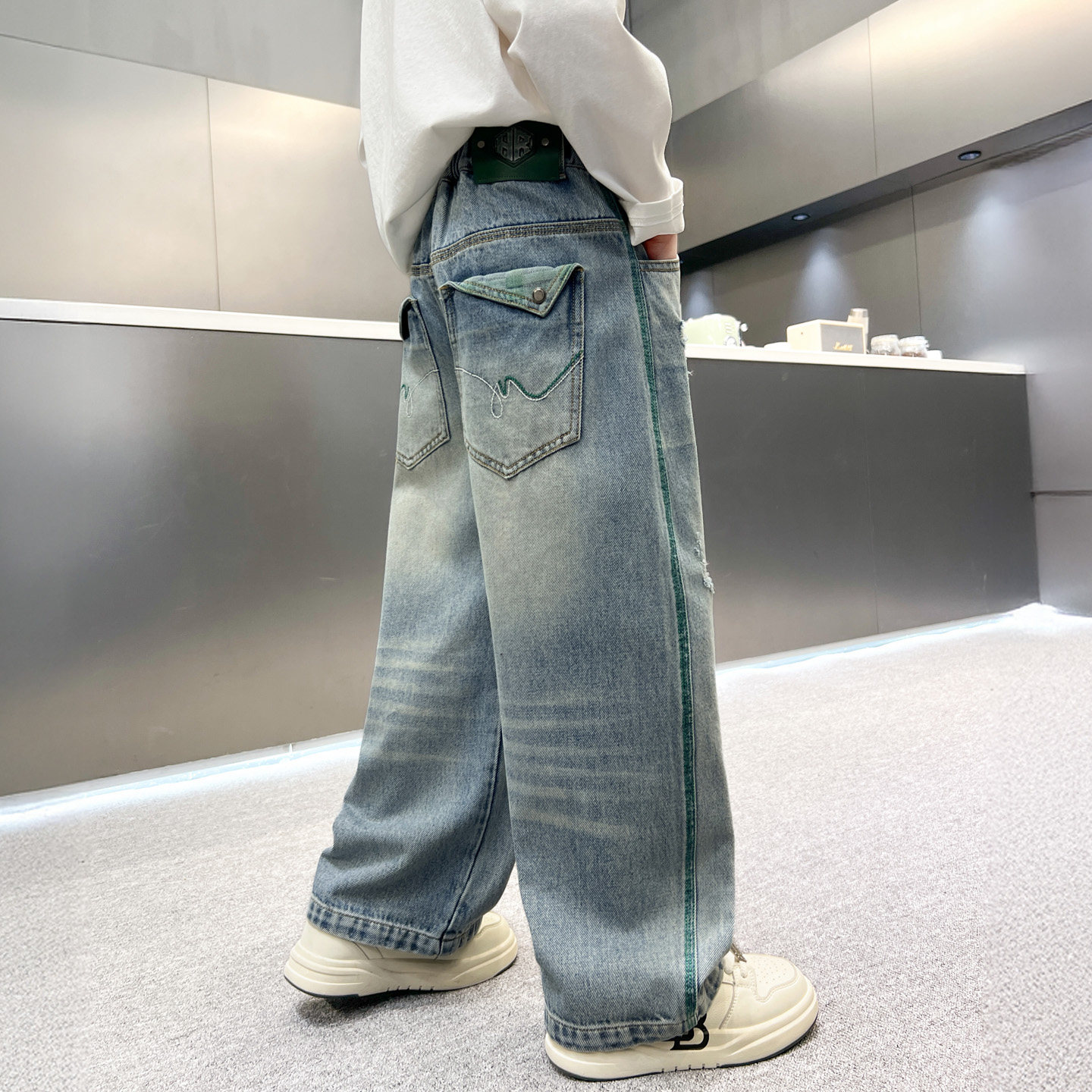 儿童装男童春款牛仔裤2026新款中大童春秋季男孩直筒休闲裤百搭潮