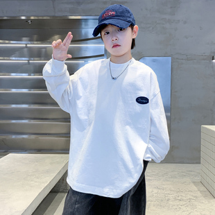 男童长袖T恤春款2026新款痞帅中大童春季打底衫儿童春装男孩上衣T