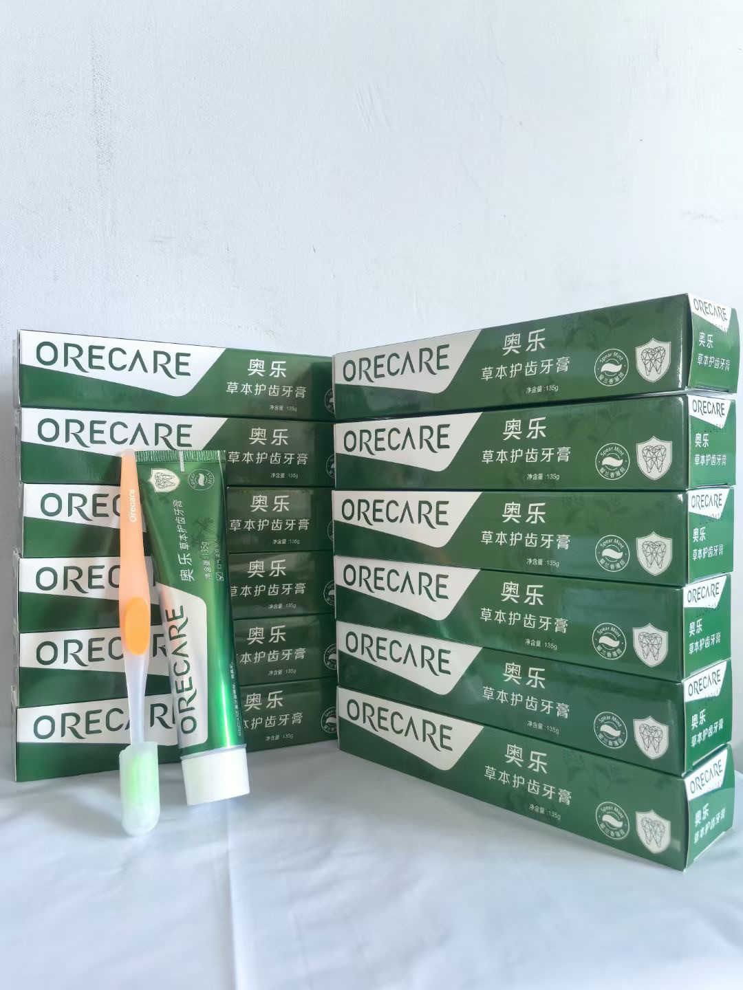天狮奥乐中草药牙膏新包装草本护齿牙膏包邮免邮留兰香薄荷