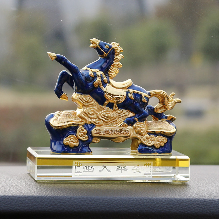 高档合金马汽车香水座 车内香水摆件 车上用品车用香水 汽车饰品