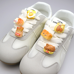 可爱卡通仿真食物面包兔子鞋带扣帆布鞋个性装饰diy鞋子鞋带配饰