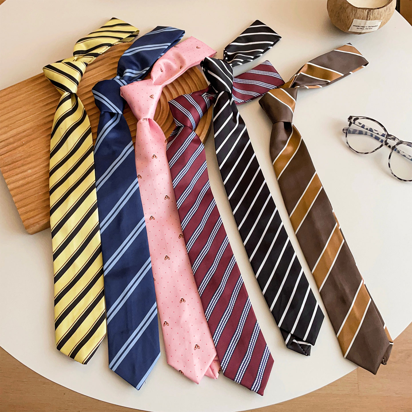 学院风条纹领带日系校供感