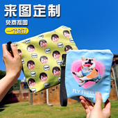来图定制新款 简约手拎包便携手机袋diy定做斜跨帆布零钱收纳袋