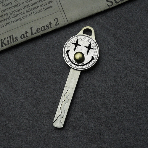 春风CLC250/450/CLX700/800MT摩托车钥匙胚纯铜复古手作钥匙改造