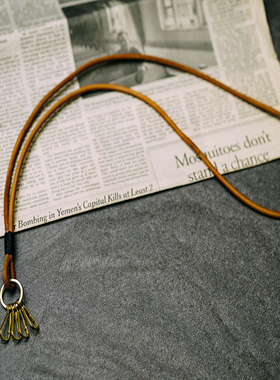 【Luckey手作】手工编制牛皮挂绳钥匙挂绳