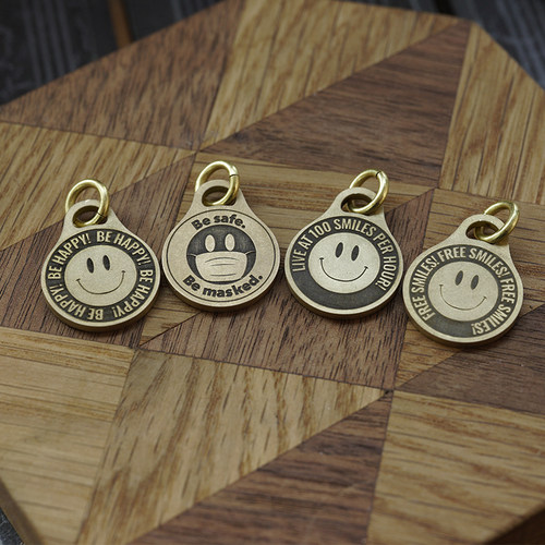 钥匙挂件吊坠Luckey纯铜