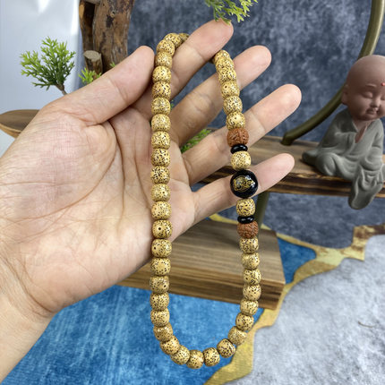 海南原生态氧化陈籽星月菩提手串手持珠念珠佛珠十二生肖本命佛款
