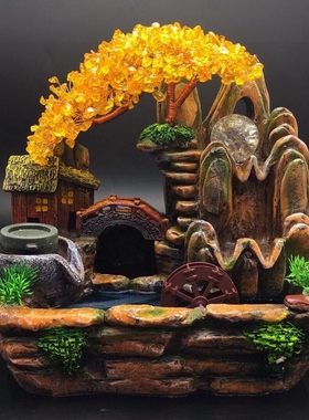 天然黄水晶风景摆件，舒缓心灵！促进睡眠！天然黄水晶镇宅