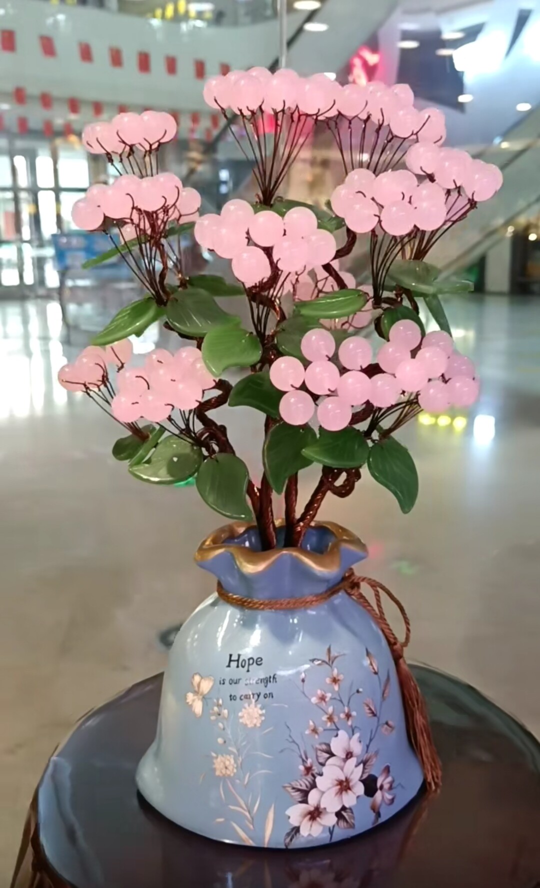 新做一批粉果硕果累累摇钱树！ 花开富贵，招财纳福!
