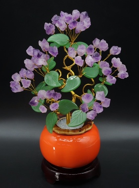 天然原矿紫水晶·事事如意招财摆件，寓意紫气东来、好运连连！