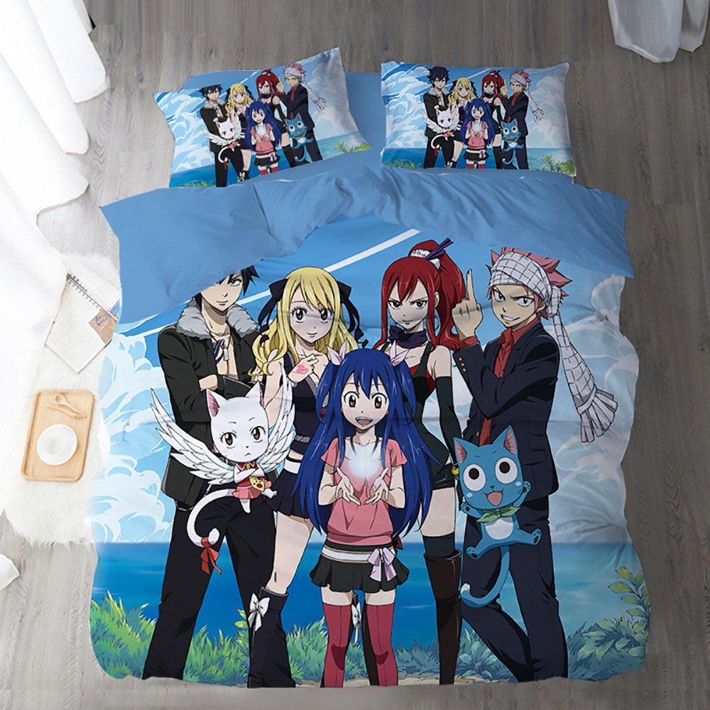 动漫周边妖精的尾巴床品四件套定制跨境二次元日漫被套三件套在类目 床上用品, 床品套件/四件套/多件套中 - 来自Buy2taobao.com提供专业的淘宝代购服务