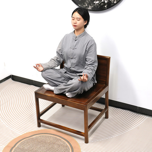 新中式实木禅修椅加宽办公椅