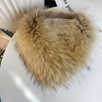 艾诺克皮草围脖女冬季保暖真毛