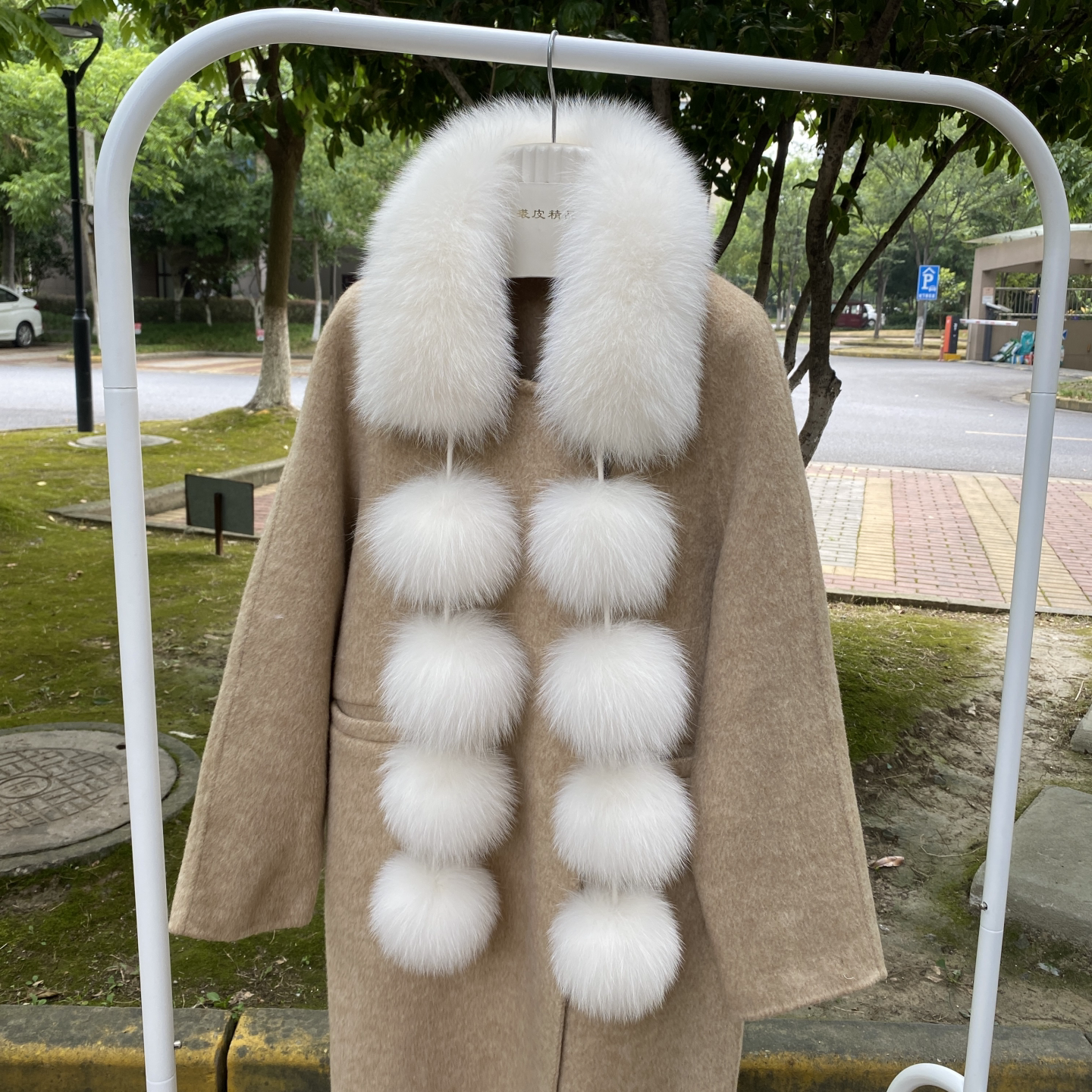 艾诺克狐狸毛围巾冬季女保暖真毛