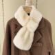 韩版 网红爆款 天鹅绒水貂毛围巾软糯秋冬季 纯色皮草围脖鱼尾毛领子