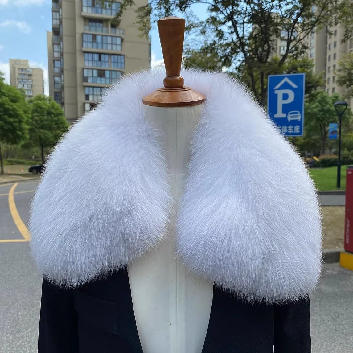 韩版气质款 狐狸毛整皮大围脖 女士皮草披肩冬季保暖坎肩毛领围巾