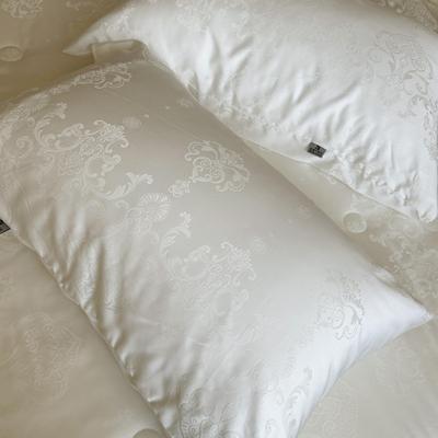 欧式大提花枕套60支贡缎提花枕套冬季枕头套床上用品单只装一对