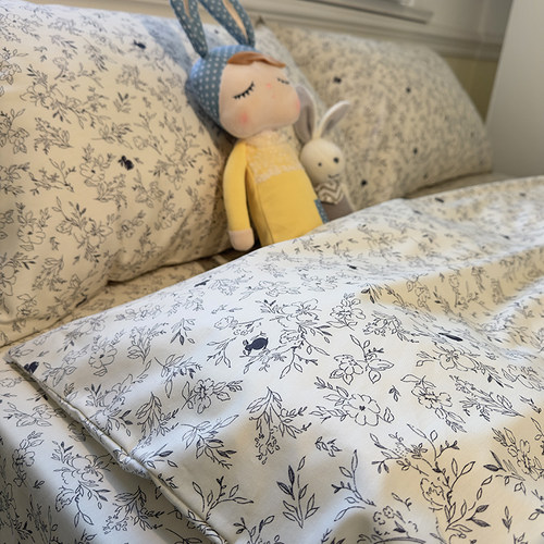 南法假日 纯棉床单被套单件可搭配三四件套全棉1.5m1.8被罩床笠