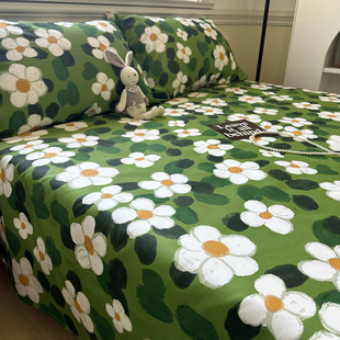 夏日油画纯棉床单单件床笠被套枕套全棉被罩学生宿舍可搭三四件套