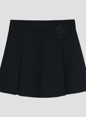 【D.Limit design】简约A字纯色百搭黑色高腰百褶短裙DLLFY761