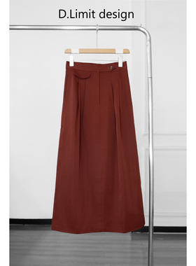 【D.Limit design】小众设计感后开叉百搭半身裙DLCK825