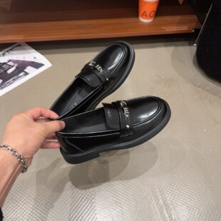 女低跟圆头一脚蹬浅口乐福鞋 新品 软底舒适百搭英伦风潮 9春季 819