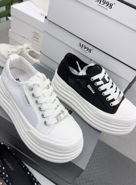 625-26夏季新品女厚底网纱系带休闲鞋轻盈舒适百搭增高6cm韩版潮
