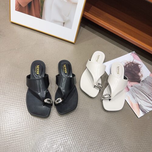 33-9夏季新品女方头平底套趾人字拖鞋时尚气质韩版网红款网红款潮