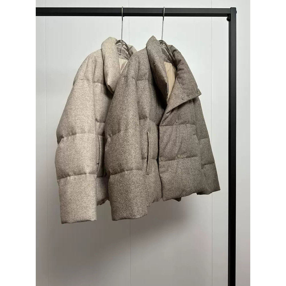 简约气质通勤羊毛精纺白鹅绒羽绒服女短款高端保暖时尚双排扣外套,女装/女士精品,羽绒服,淘宝优惠券,粉丝福利购,淘宝优惠卷