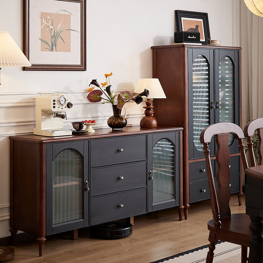 惠家名匠中古风红橡木餐边柜