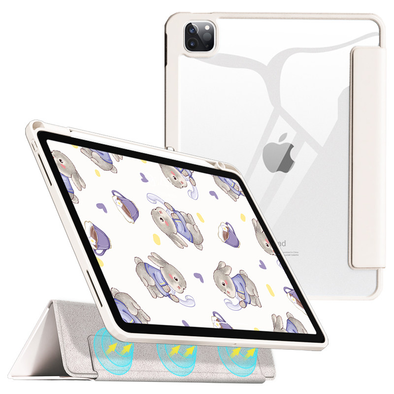 亚克力ipadpro保护套ipadair5壳ipad9磁吸拆分ari4适用苹果平板10轻薄防弯全包mini6带笔槽分离第九代8可拆卸图片