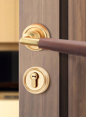 室内卧室门锁房间锁具房门静音家用通用型大头设计款木门黑色灰色