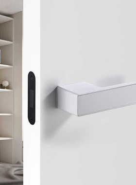 冠宁极简门锁室内卧室静音磁吸生态门把手现代简约隐藏钥匙房门锁