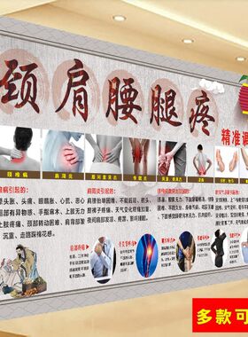 腰腿疼贴画肩周广告海报养生馆
