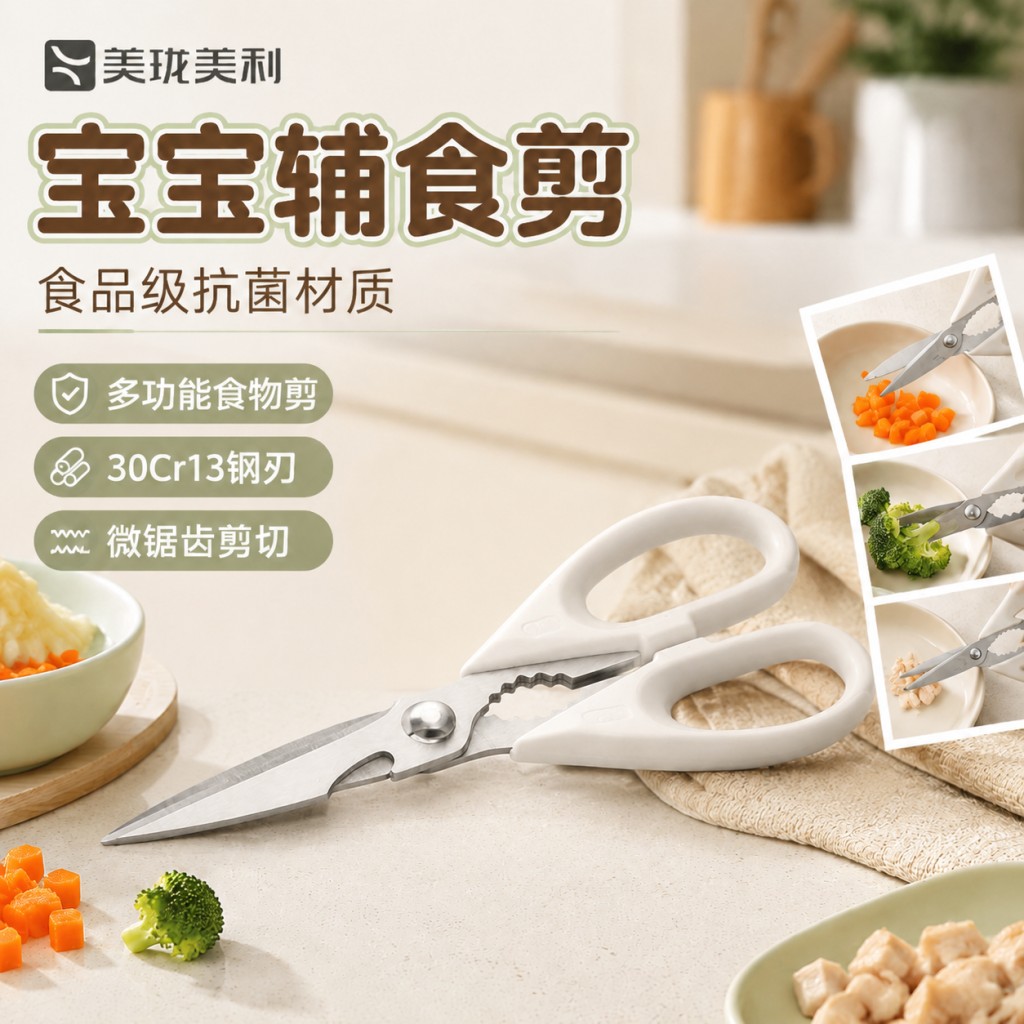 美珑美利全能食物剪带抗菌刀套图片