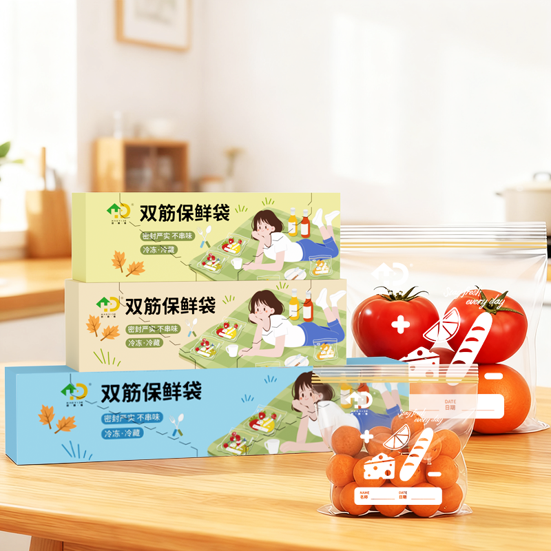 好易得加厚食品保鲜袋密封袋防潮冷冻家用收纳袋年货坚果分装防潮