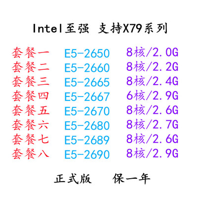E5-2650266026652667Intel