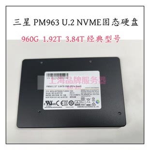 960G SSD企业级固态硬盘服务器 1.92T U.2 nvme 3.84TB 三星PM963