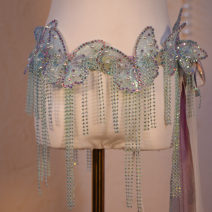 肚皮舞梦幻蓝腰链配饰 露西舞衣2026年首发新款