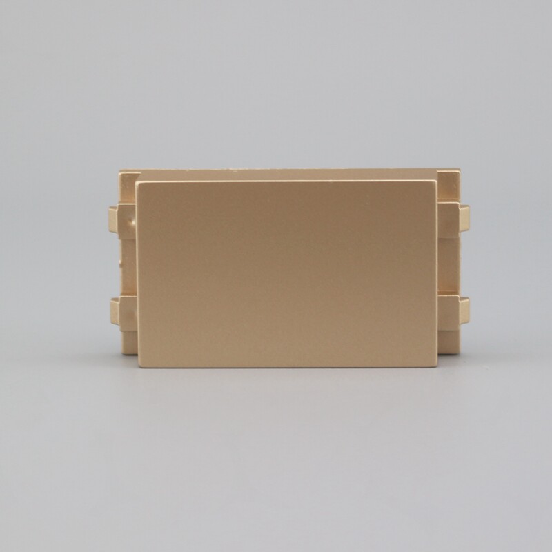 128型香槟金色填空板模块 填空件模块 面板地插模块 填空板空白件