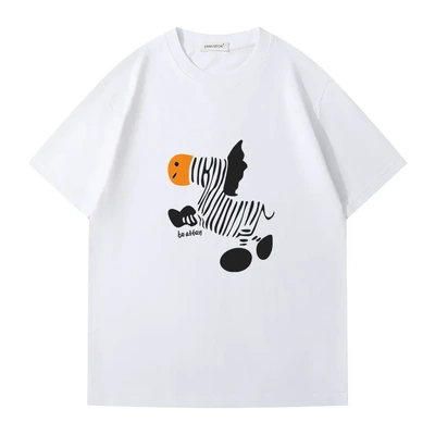 2026新款230g重磅纯棉t恤女美式百搭情侣装短袖正肩宽松白色上衣