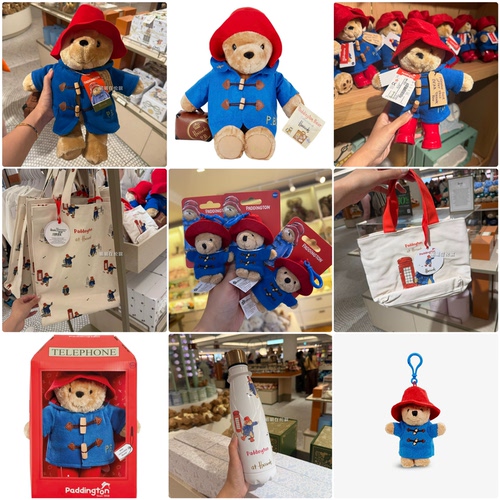 明明在伦敦｜英国Harrods限定帕丁顿熊玩偶帆布袋手提袋保温水瓶