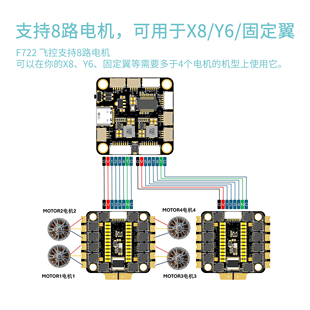 Sequoia F722飞控飞塔2-8S穿越机固定翼 HSRC花飞竞速FPV电调飞控