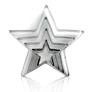 五角星饼干模具不锈钢切模圣诞小星星模具翻糖蛋糕压模烘焙刻磨具