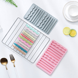细长条波浪硅胶模具食品级耐高温硅胶模具手指饼干蛋糕烘焙模具