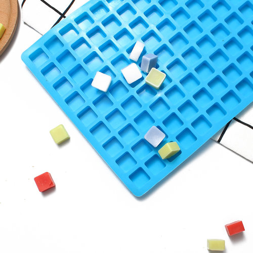 126连小方块硅胶模具制冰格速冻冰块巧克力红糖姜糖模食品级创意