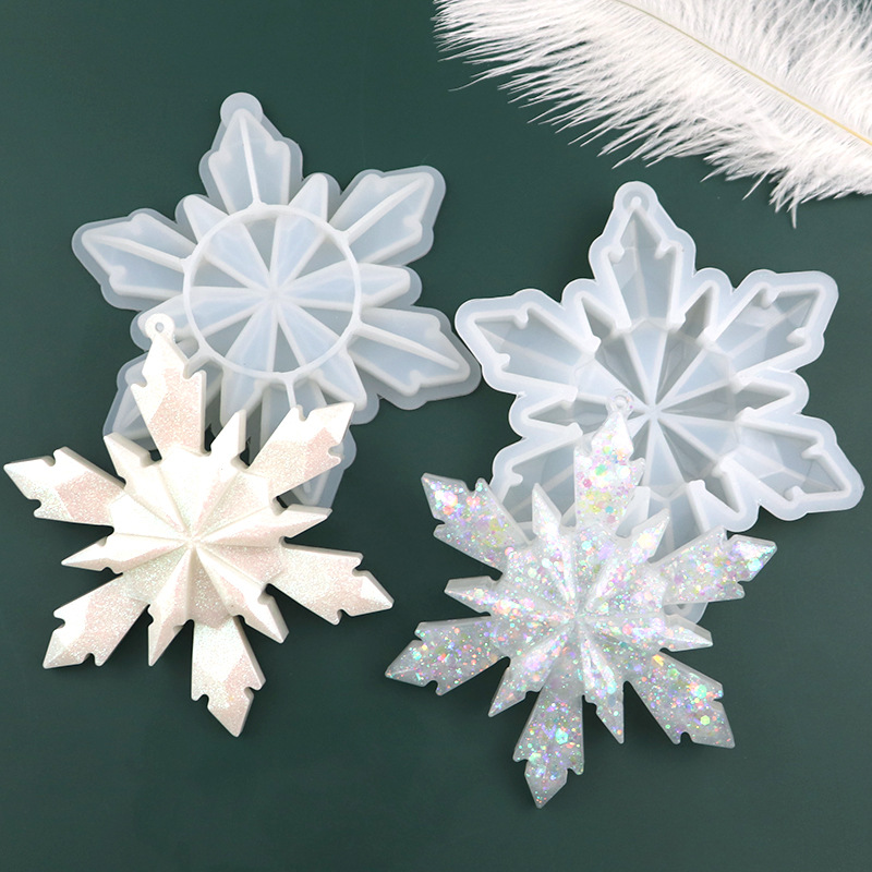 冰棱雪花模具镜面水晶滴胶硅胶模